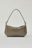 LEATHER TWO WAY HOBO BAG IN KHAKI image 2