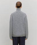 MARITHÉ SPORT COLOR BLOCK KNIT ZIP-UP IN GRAY image 3