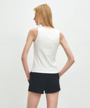 W BASIC SLEEVELESS IN WHITE image 3