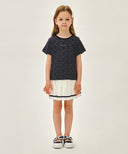 KIDS W MARINE PLEATED SKIRT IN IVORY image 3