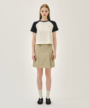 W COTTON CARGO MINI SKIRT IN BEIGE image 12