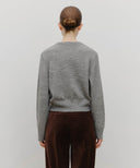 MARITHÉ SPORT W M+FG LOGO CROP PULLOVER IN MELANGE GRAY image 3