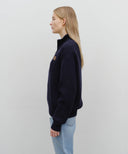 HALF NECK ZIPUP KNIT IN NAVY image 3