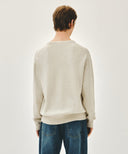 CLASSIC LOGO KNIT PULLOVER IN IVORY image 3