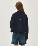 W CROP SHEER JACKET IN NAVY image 3