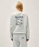 [REGEN] LEMON GRAPHIC OVERSIZED SWEATSHIRT IN LIGHT HEATHER GREY image 3