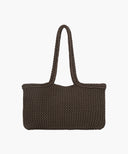 CLASSIC LOGO NET SHOULDER BAG IN DARK BROWN image 3