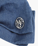 CIRCLE LOGO RIBBON HAIR CLIP IN BLUE image 3