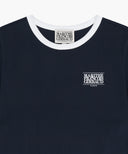 KIDS SMALL CLASSIC LOGO RINGER TEE IN NAVY image 3