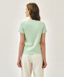 W SMALL CLASSIC LOGO TEE IN LIGHT GREEN image 3
