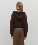 W SMALL CLASSIC LOGO CROP HOODIE IN LAVENDER image 3