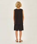 KIDS TERRY SLEEVELESS+PANTS SET-UP IN BROWN image 3
