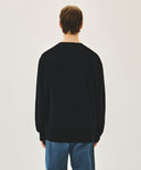 SMALL CLASSIC LOGO V-NECK KNIT CARDIGAN IN BLACK image 3
