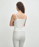 W BASIC STRING CROP SLEEVELESS IN WHITE image 3