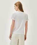 W SMALL REGULAR LOGO TEE IN WHITE image 3