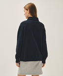 CLASSIC LOGO WAPPEN COLLAR SWEATSHIRT IN NAVY image 3