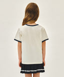 KIDS CITRON RINGER TEE IN IVORY image 3