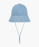 KIDS BEAR EMBROIDERY ROUND BUCKET HAT IN LIGHT BLUE image 3