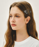 REGULAR LOGO HEART HAIR PIN 2PACK IN BLACK image 3