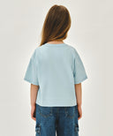 KIDS W BALLET CLASSIC LOGO SEMI CROP TEE IN SKY BLUE image 3