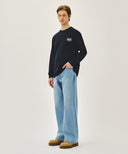 M RELAXED FIT BOOTS-CUT DENIM PANTS IN LIGHT BLUE image 4