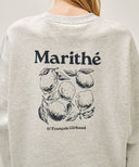 [REGEN] LEMON GRAPHIC OVERSIZED SWEATSHIRT IN LIGHT HEATHER GREY image 4