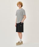 CLASSIC LOGO CARGO SWEAT SHORTS IN BLACK image 4
