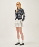 W LAYERED RUFFLE SKIRT IN WHITE image 4