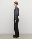 M WIDE RAW DENIM PANTS IN BLACK image 4