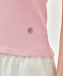 W LACE DETAIL SLEEVELESS IN PINK image 4