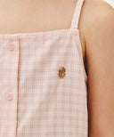 KIDS W CHECK SLEEVELESS BLOUSE IN PINK image 4