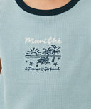 KIDS WAFFLE RINGER SLEEVELESS IN LIGHT BLUE image 4