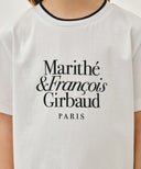 KIDS NECK POINT LETTERING TEE IN WHITE image 4