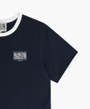 KIDS SMALL CLASSIC LOGO RINGER TEE IN NAVY image 4