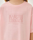 KIDS CLASSIC LOGO DYEING OVERSIZED TEE IN LIGHT PINK image 4