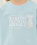 KIDS W BALLET CLASSIC LOGO SEMI CROP TEE IN SKY BLUE image 4