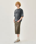 M BERMUDA DENIM PANTS IN BROWN image 4