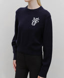 MARITHÉ SPORT W M+FG LOGO CROP PULLOVER IN NAVY image 4
