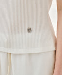 W LACE DETAIL SLEEVELESS IN WHITE image 4