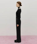 W LACE POINT BOOTS CUT SWEAT PANTS IN BLACK image 10