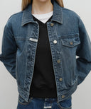 W DENIM TUCK DETAIL JACKET IN LIGHT BLUE image 4