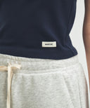 W BASIC STRING CROP SLEEVELESS IN NAVY image 4