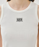W RIBBON CLASSIC LOGO SLEEVELESS IN WHITE image 4