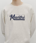 APPLIQUE LOGO OVERSIZED SWEATSHIRT (BRUSHED) IN OATMEAL image 4