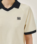 SMALL CLASSIC LOGO PK COLLAR POINT TEE IN IVORY image 7