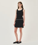 W COTTON CARGO MINI SKIRT IN BLACK image 7