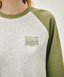 SMALL CLASSIC LOGO COLOR BLOCK SWEATSHIRT IN KHAKI image 4