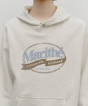 VINTAGE STAMP GRAPHIC HOODIE (BRUSHED) IN OATMEAL image 4