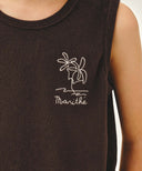 KIDS TERRY SLEEVELESS+PANTS SET-UP IN BROWN image 4