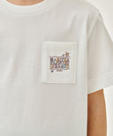 KIDS DOODLE CLASSIC LOGO POCKET POINT TEE IN WHITE image 4